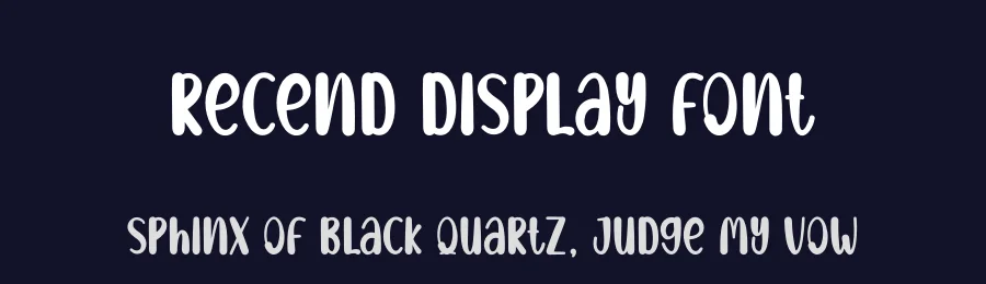 Recend Display Font by andikastudio — Display Font — thumbnail 2