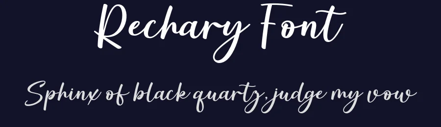 Rechary Font by imiftype — Script Handwritten Font — thumbnail 2