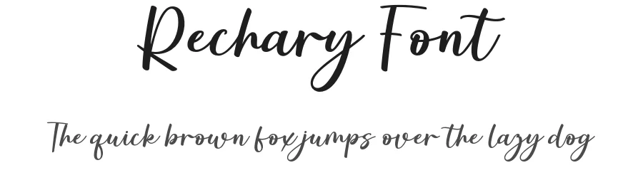Rechary Font by imiftype — Script Handwritten Font