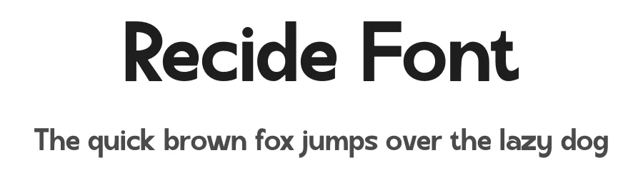 Recide Font by MaikoHatta — Sans Serif Font