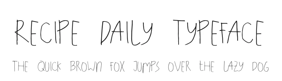 Recipe Daily Typeface by StoricType — Display Font