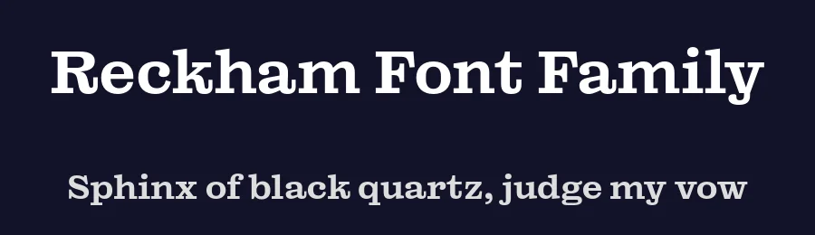 Reckham Font Family by Signal Type Foundry — Serif Font — thumbnail 2