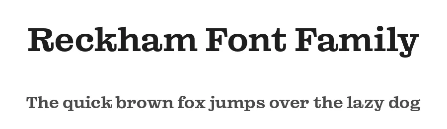 Reckham Font Family by Signal Type Foundry — Serif Font