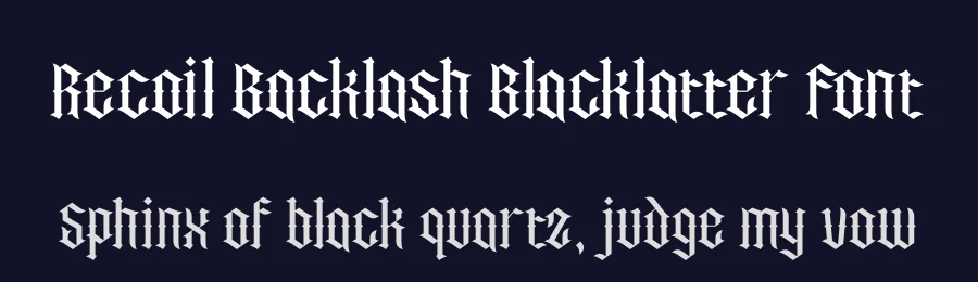 Recoil Backlash Blacklatter Font by timelesstype.co — Blackletter Font — thumbnail 2