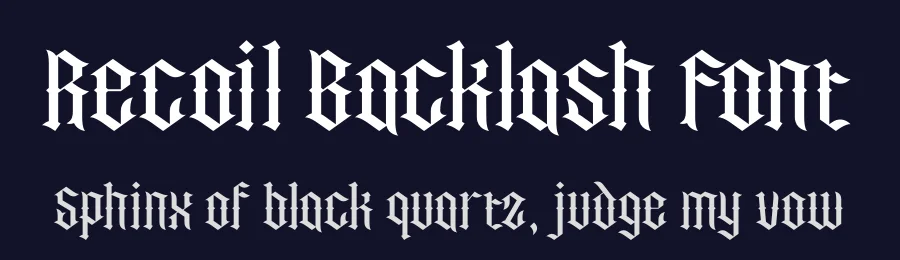 Recoil Backlash Font by timelesstype.co — Blackletter Font — thumbnail 2