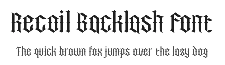 Recoil Backlash Font by timelesstype.co — Blackletter Font