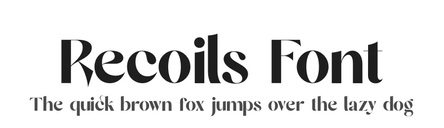 Recoils Font by zaain type — Serif Font