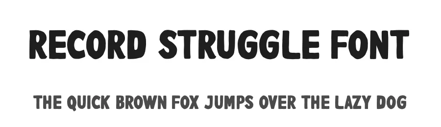 Record Struggle Font by Gracetypestudio — Script Handwritten Font