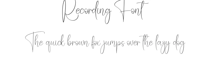 Recording Font by creativeletter — Script Handwritten Font