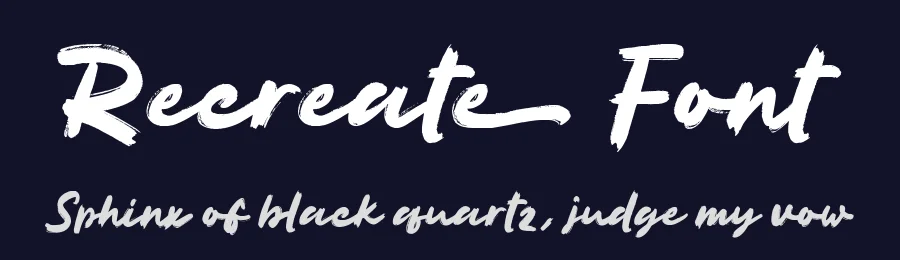 Recreate Font by Fikryal Studio — Script Handwritten Font — thumbnail 2