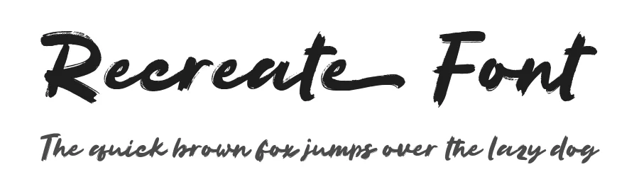 Recreate Font by Fikryal Studio — Script Handwritten Font
