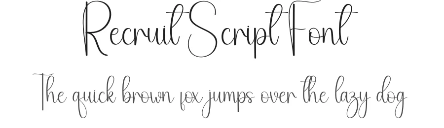 Recruit Script Font by andikastudio — Script Handwritten Font