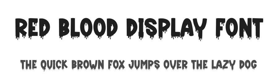 Red Blood Display Font by creativeletter — Display Font