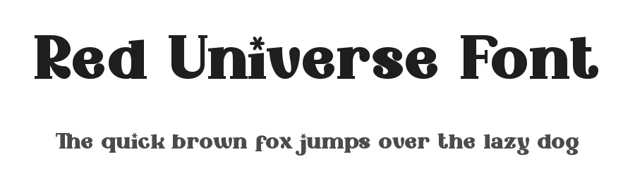 Red Universe Font by RaisProject — Display Font