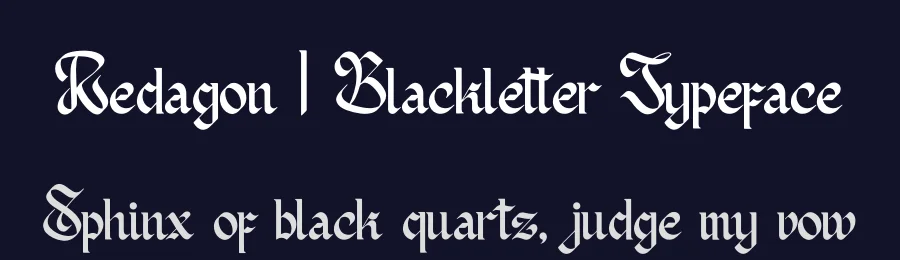 Redagon | Blackletter Typeface by Denustudios — Blackletter Font — thumbnail 2