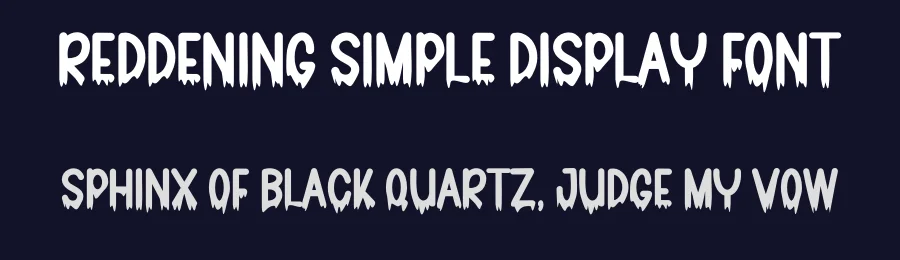 Reddening Simple Display Font by freshtypeink — Display Font — thumbnail 2