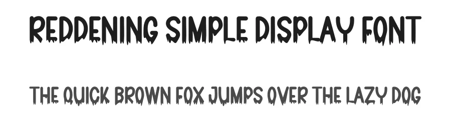 Reddening Simple Display Font by freshtypeink — Display Font