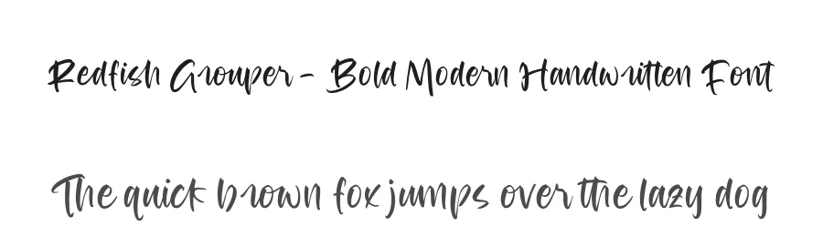 Redfish Grouper – Bold Modern Handwritten Font by stylishtype.co — Script Handwritten Font
