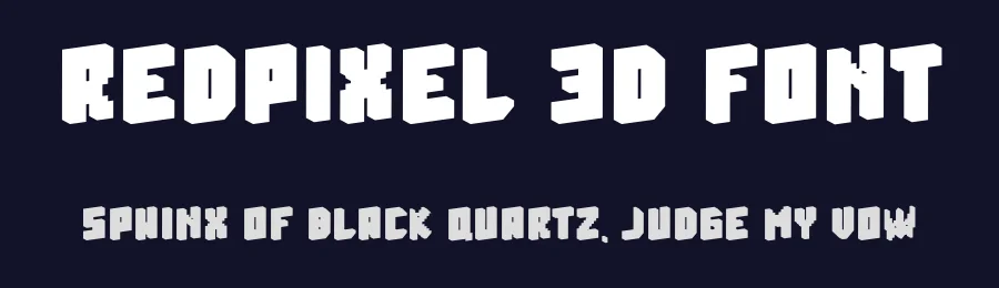 RedPixel 3D Font by vladocar — Decorative Font — thumbnail 2