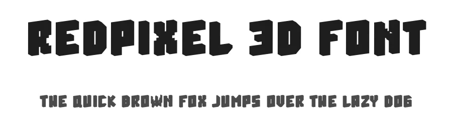 RedPixel 3D Font by vladocar — Decorative Font