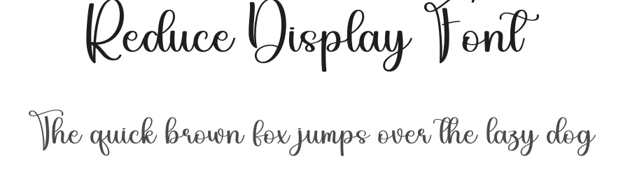 Reduce Display Font by andikastudio — Script Handwritten Font