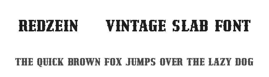 Redzein – Vintage Slab Font by Almarkha Type — Decorative Font