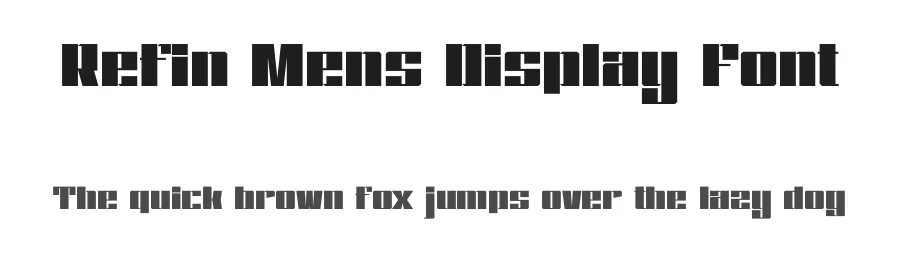 Refin Mens Display Font by SlideShoot — Display Font