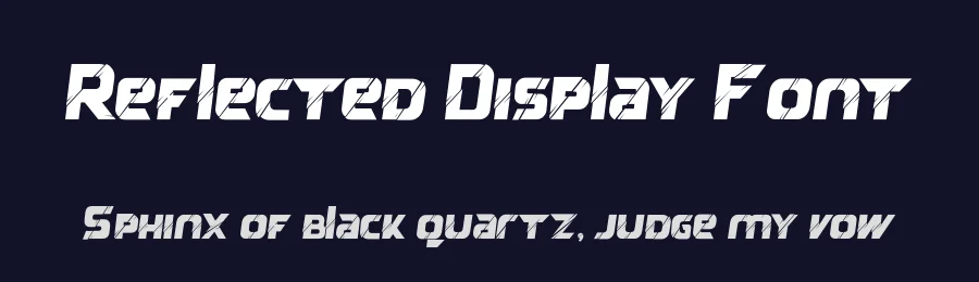 Reflected Display Font by fontkong — Display Font — thumbnail 2
