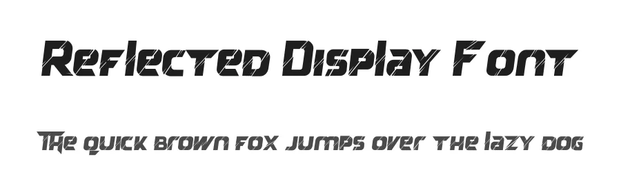 Reflected Display Font by fontkong — Display Font