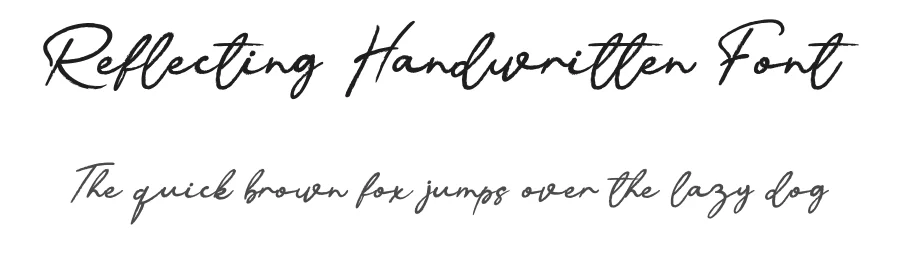 Reflecting Handwritten Font by andikastudio — Script Handwritten Font