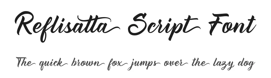 Reflisatta Script Font by fontkong — Script Handwritten Font