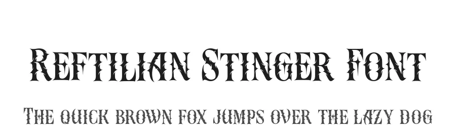 Reftilian Stinger Font by alit design — Display Font