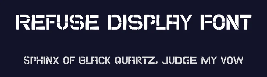 Refuse Display Font by Rafael Nascimento — Display Font — thumbnail 2