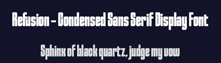 Refusion – Condensed Sans Serif Display Font by timelesstype.co — Decorative Font — thumbnail 2