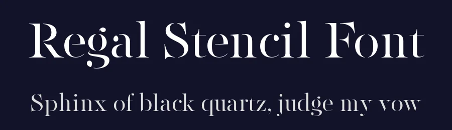 Regal Stencil Font by Panos Vassiliou — Serif Font — thumbnail 2