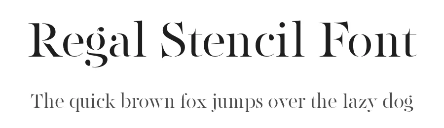 Regal Stencil Font by Panos Vassiliou — Serif Font