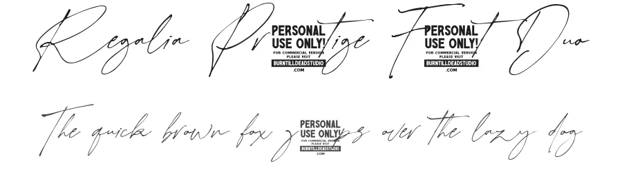 Regalia Prestige Font Duo by burntilldead — Script Handwritten Font