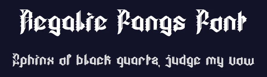 Regalie Fangs Font by Dhabee — Blackletter Font — thumbnail 2