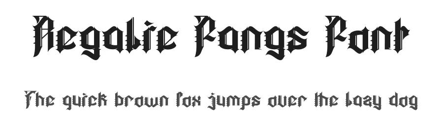 Regalie Fangs Font by Dhabee — Blackletter Font