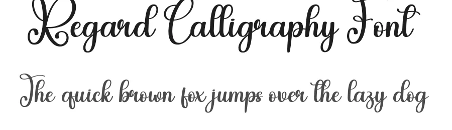 Regard Calligraphy Font by creativeletter — Script Handwritten Font