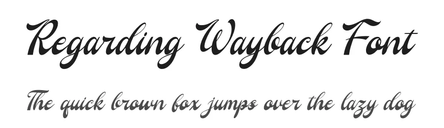 Regarding Wayback Font by Gracetypestudio — Display Font