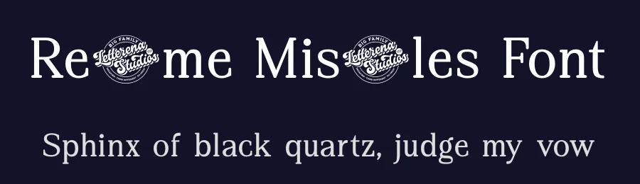 Regime Misfiles Font by letterenastudios — Serif Font — thumbnail 2