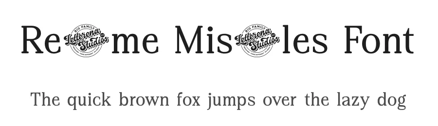 Regime Misfiles Font by letterenastudios — Serif Font