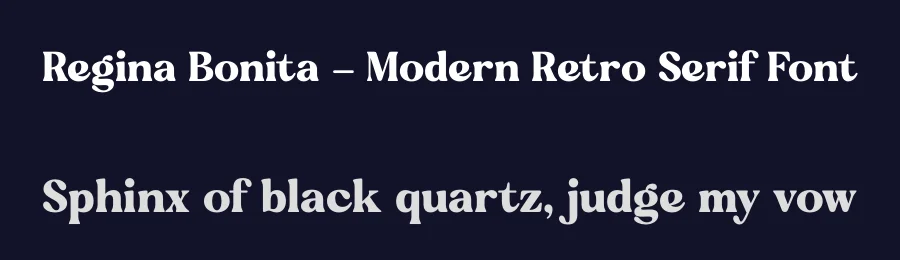 Regina Bonita – Modern Retro Serif Font by timelesstype.co — Display Font — thumbnail 2