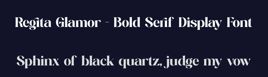 Regita Glamor – Bold Serif Display Font by timelesstype.co — Display Font — thumbnail 2