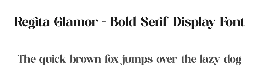 Regita Glamor – Bold Serif Display Font by timelesstype.co — Display Font
