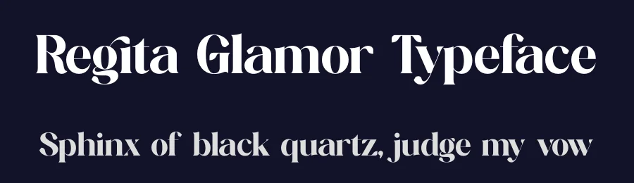Regita Glamor Typeface by timelesstype.co — Display Font — thumbnail 2
