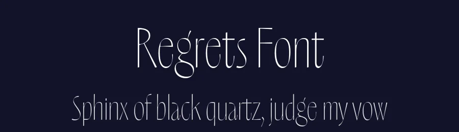 Regrets Font by James Edmondson — Display Font — thumbnail 2