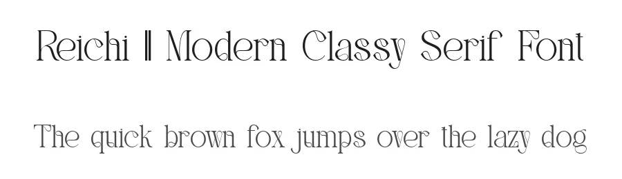 Reichi || Modern Classy Serif Font by ErmediaStudio — Display Font