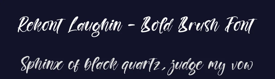 Rekont Laughin – Bold Brush Font by stylishtype.co — Script Handwritten Font — thumbnail 2